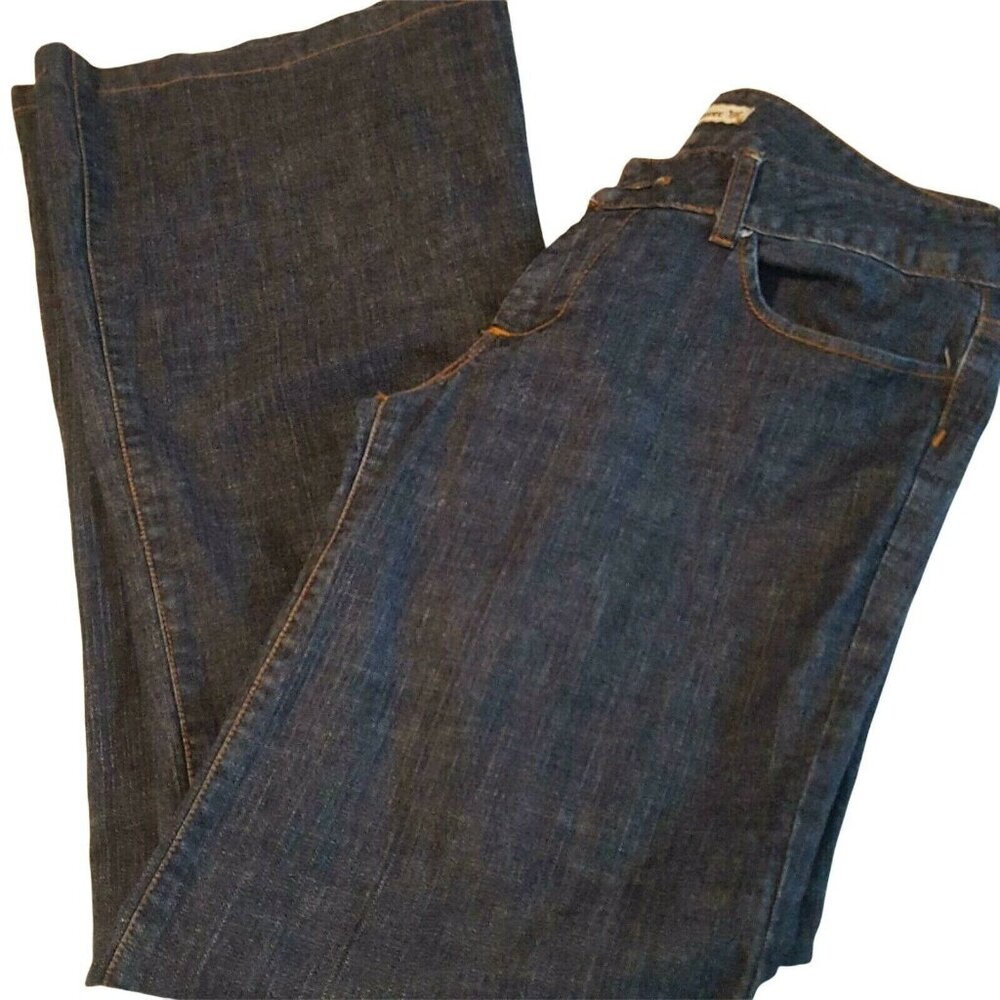 Forever Jeans Women’s Size 32/32 Wide Leg Dark Wash Stretch Mid Rise Zip Fly